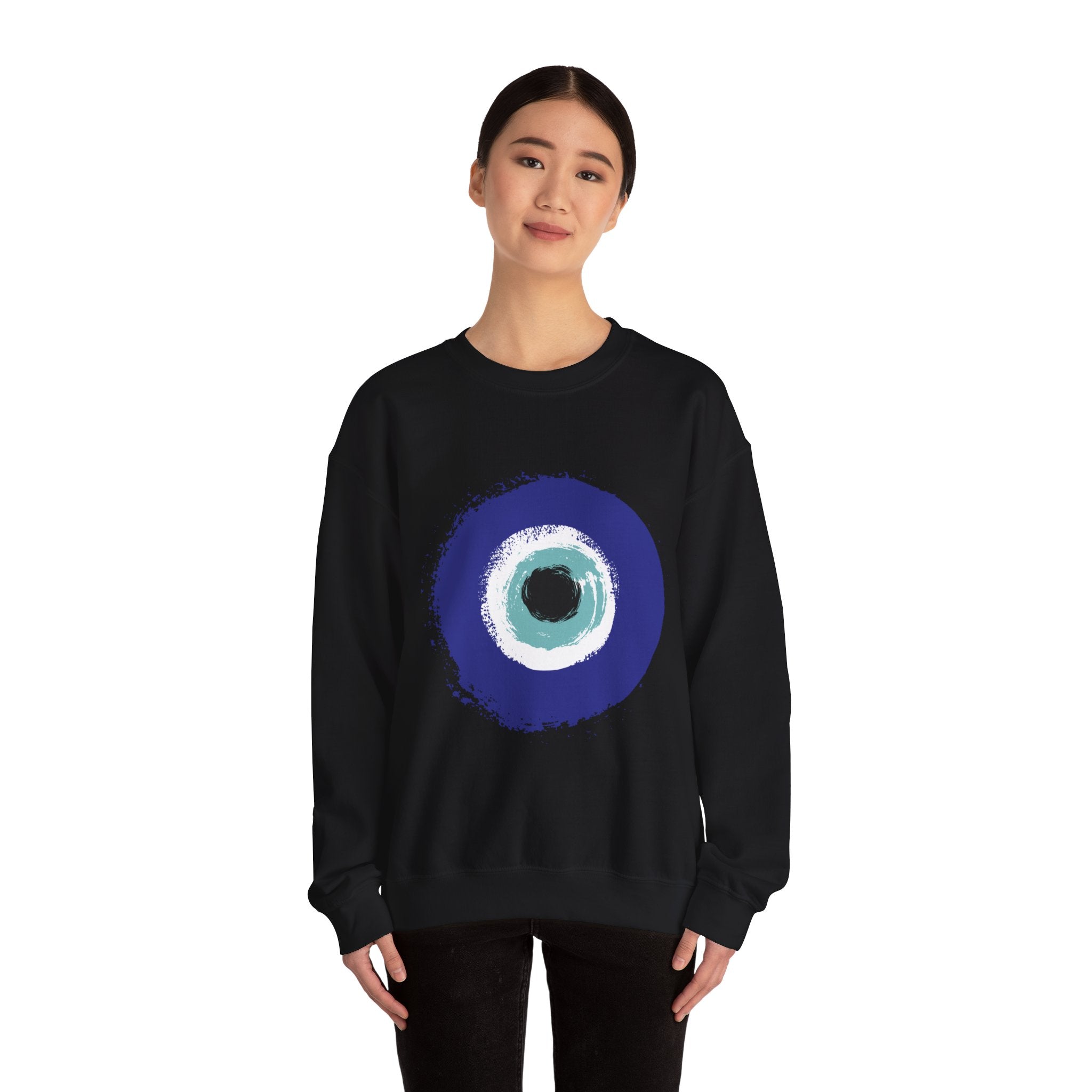 Evil Eye Sweatshirt | Protection Symbol Crewneck | Unisex Spiritual Graphic Sweatshirt
