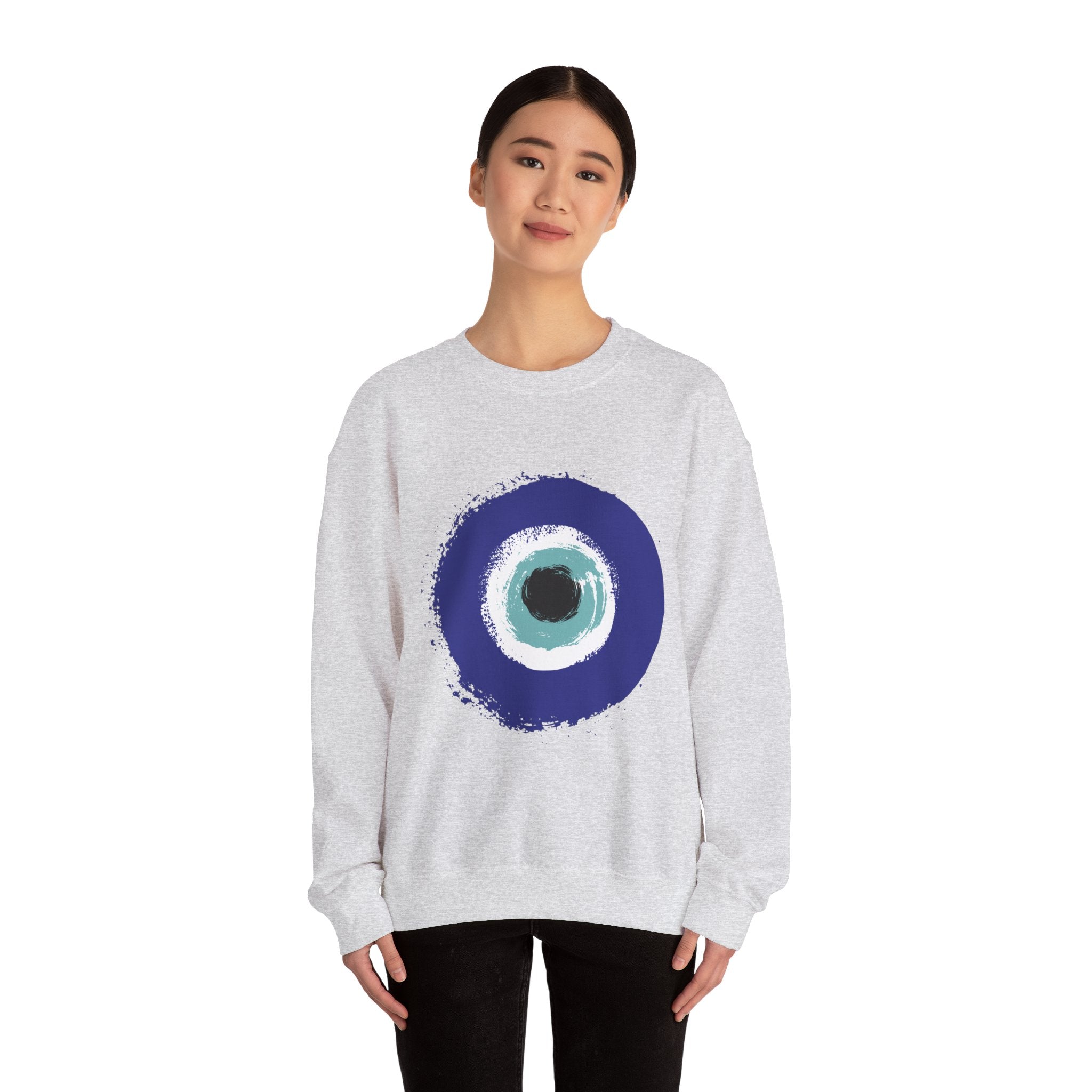 Evil Eye Sweatshirt | Protection Symbol Crewneck | Unisex Spiritual Graphic Sweatshirt