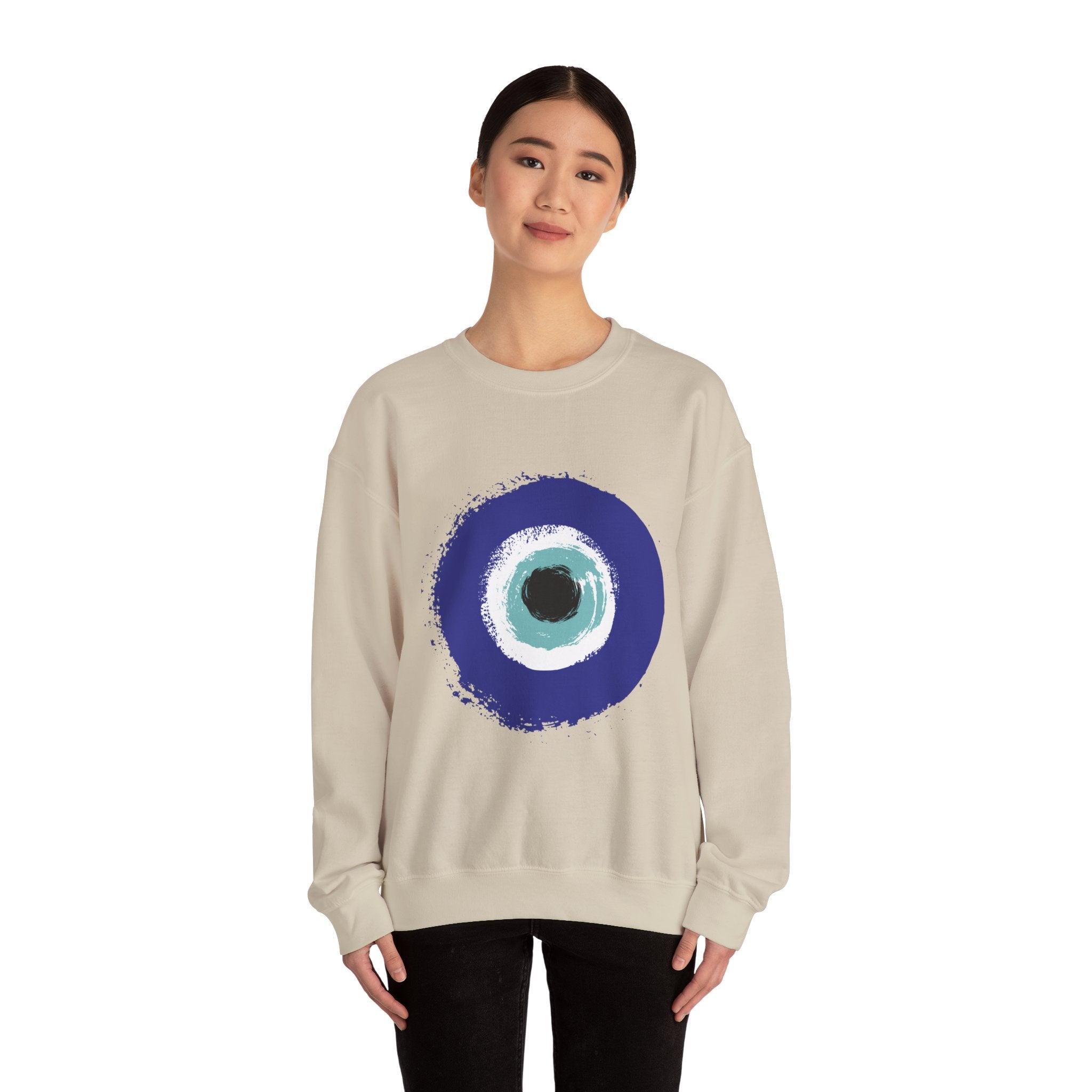 Evil Eye Sweatshirt | Protection Symbol Crewneck | Unisex Spiritual Graphic Sweatshirt