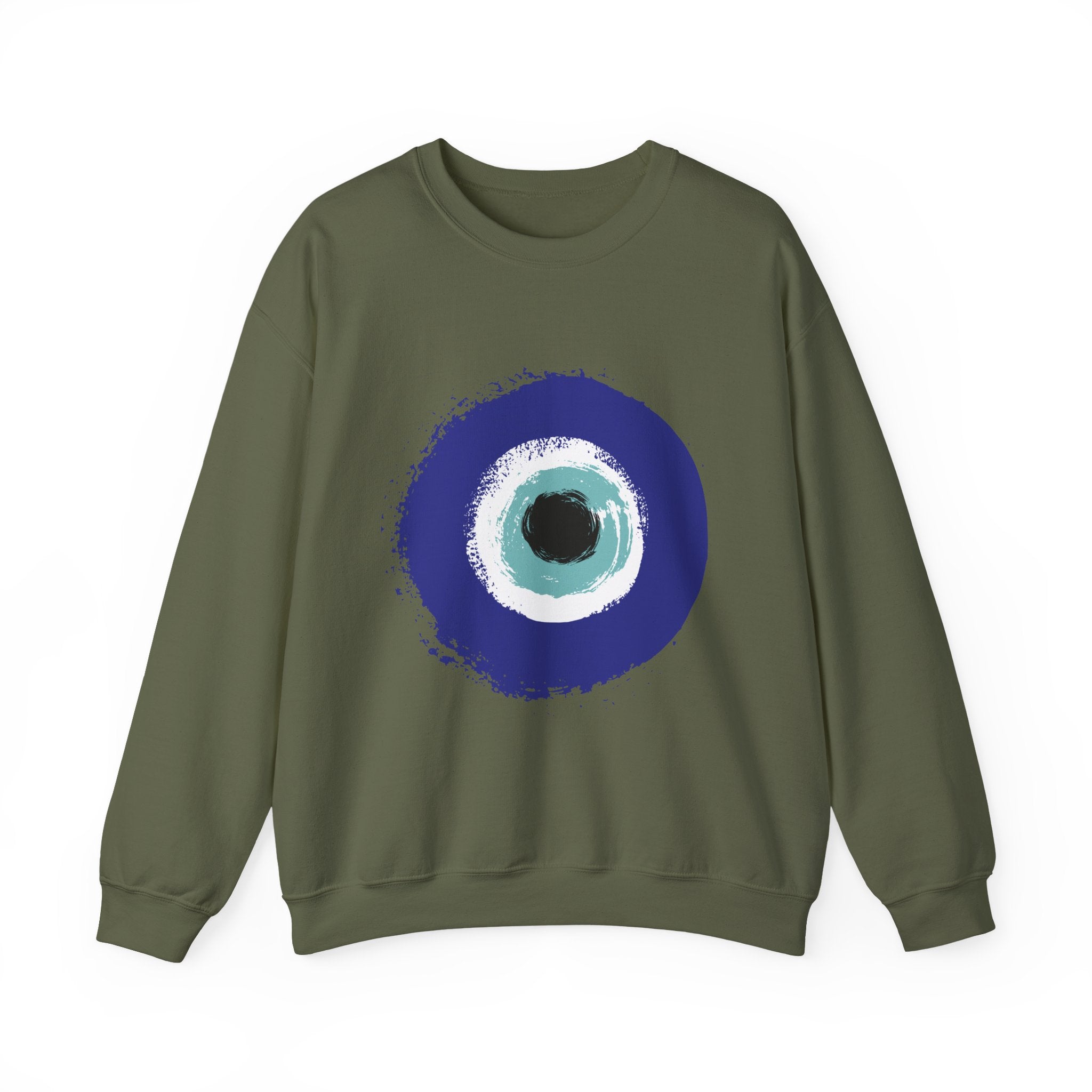 Evil Eye Sweatshirt | Protection Symbol Crewneck | Unisex Spiritual Graphic Sweatshirt
