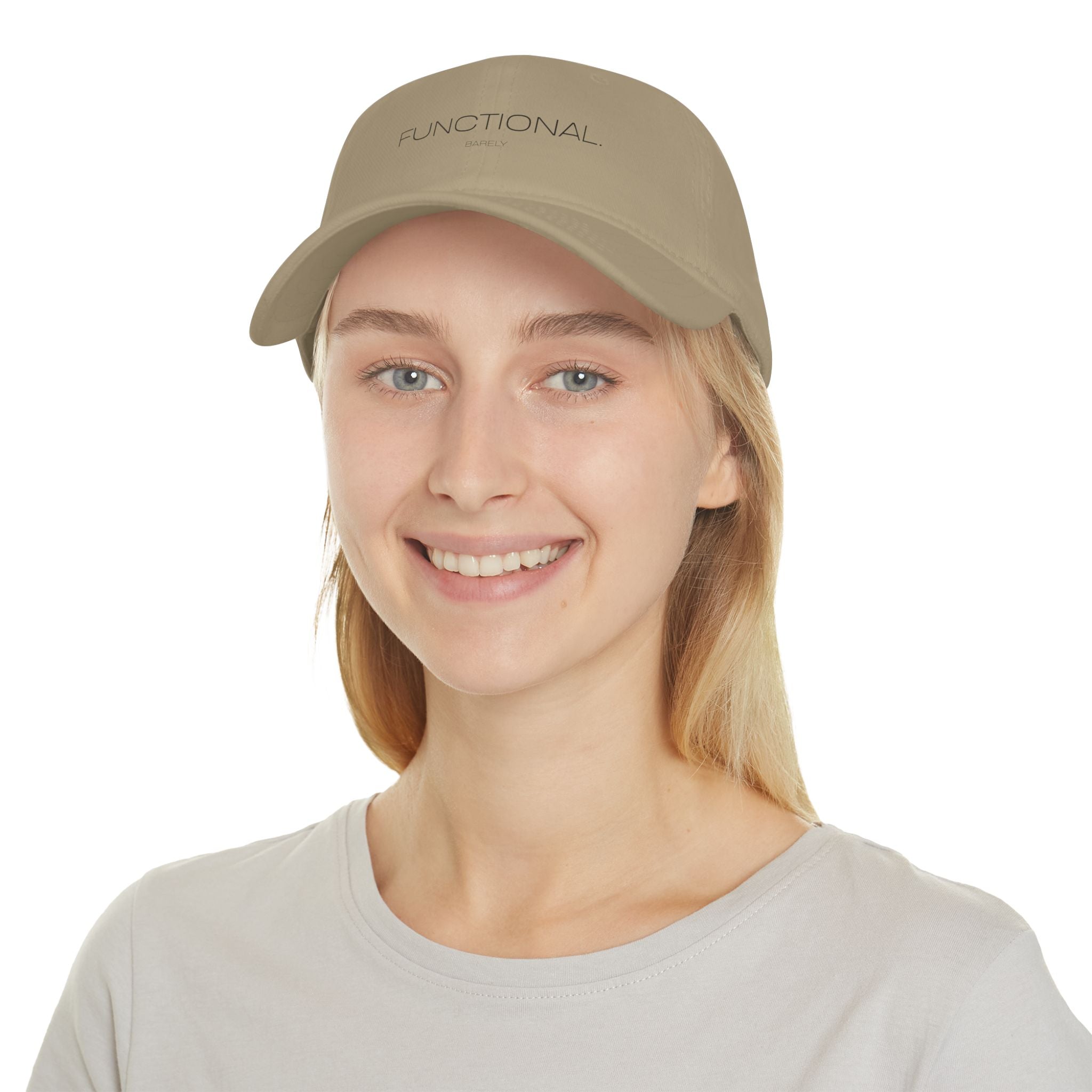 Functional Barely Subtle Overstimulated Hat — Low Profile Cotton Baseball Cap