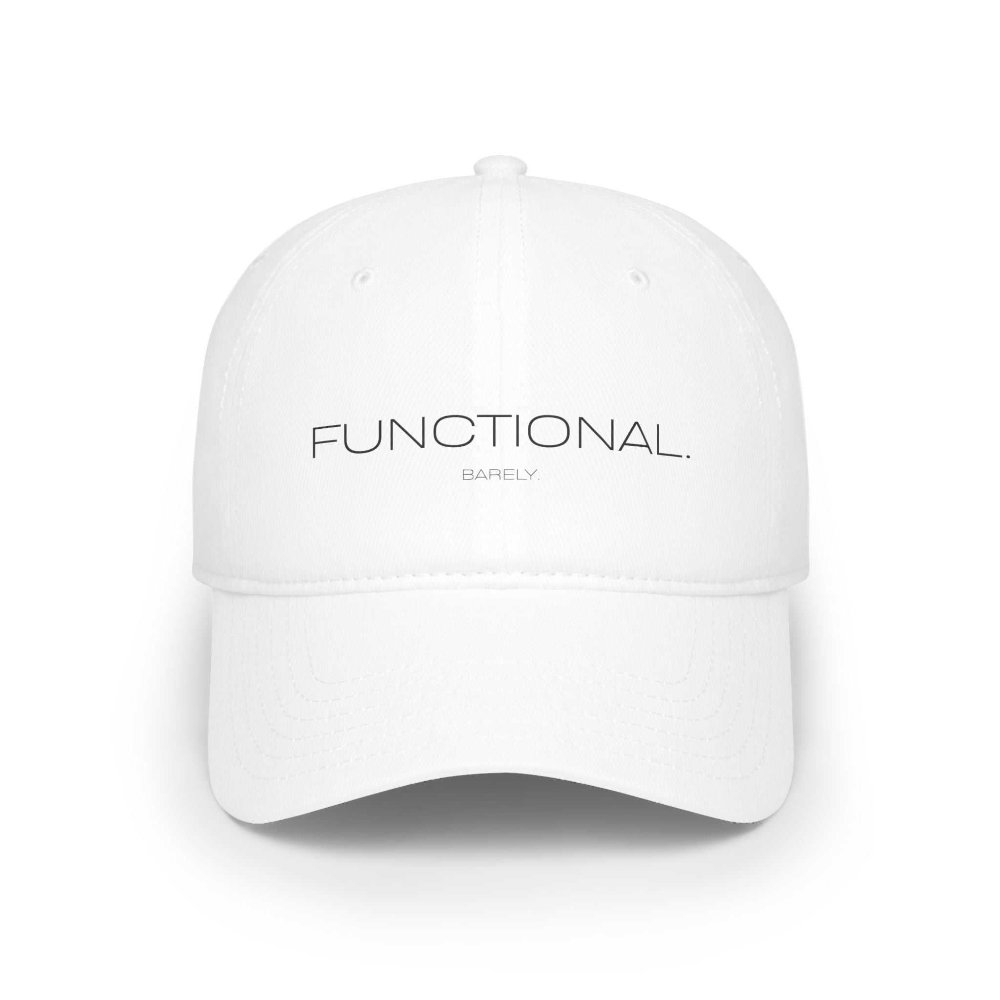 Functional Barely Subtle Overstimulated Hat — Low Profile Cotton Baseball Cap