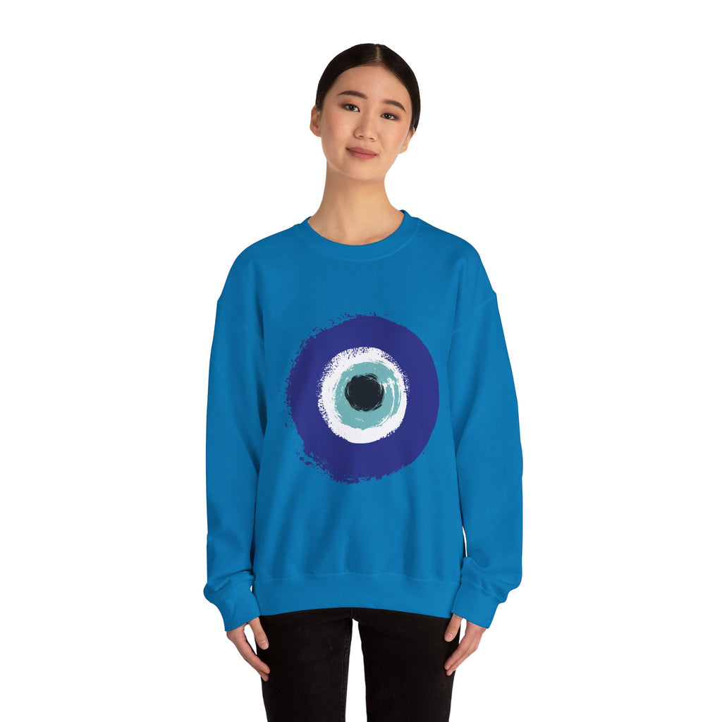 Evil Eye Sweatshirt | Protection Symbol Crewneck | Unisex Spiritual Graphic Sweatshirt