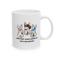 Bearded Rabbit Beer Mug — Funny Illustrated Ceramic Coffee & Beer Mug (11oz/15oz)