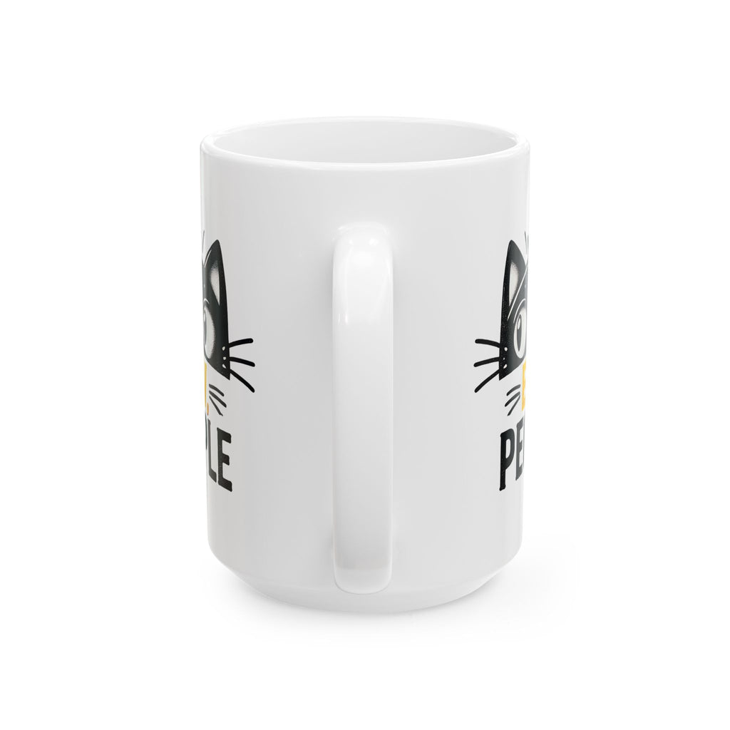 Cat Lover Ceramic Mug, Funny Cat Mug, Sarcastic Coffee Cup, Introvert Gift, Ew People Mug, Cat Lady Gift