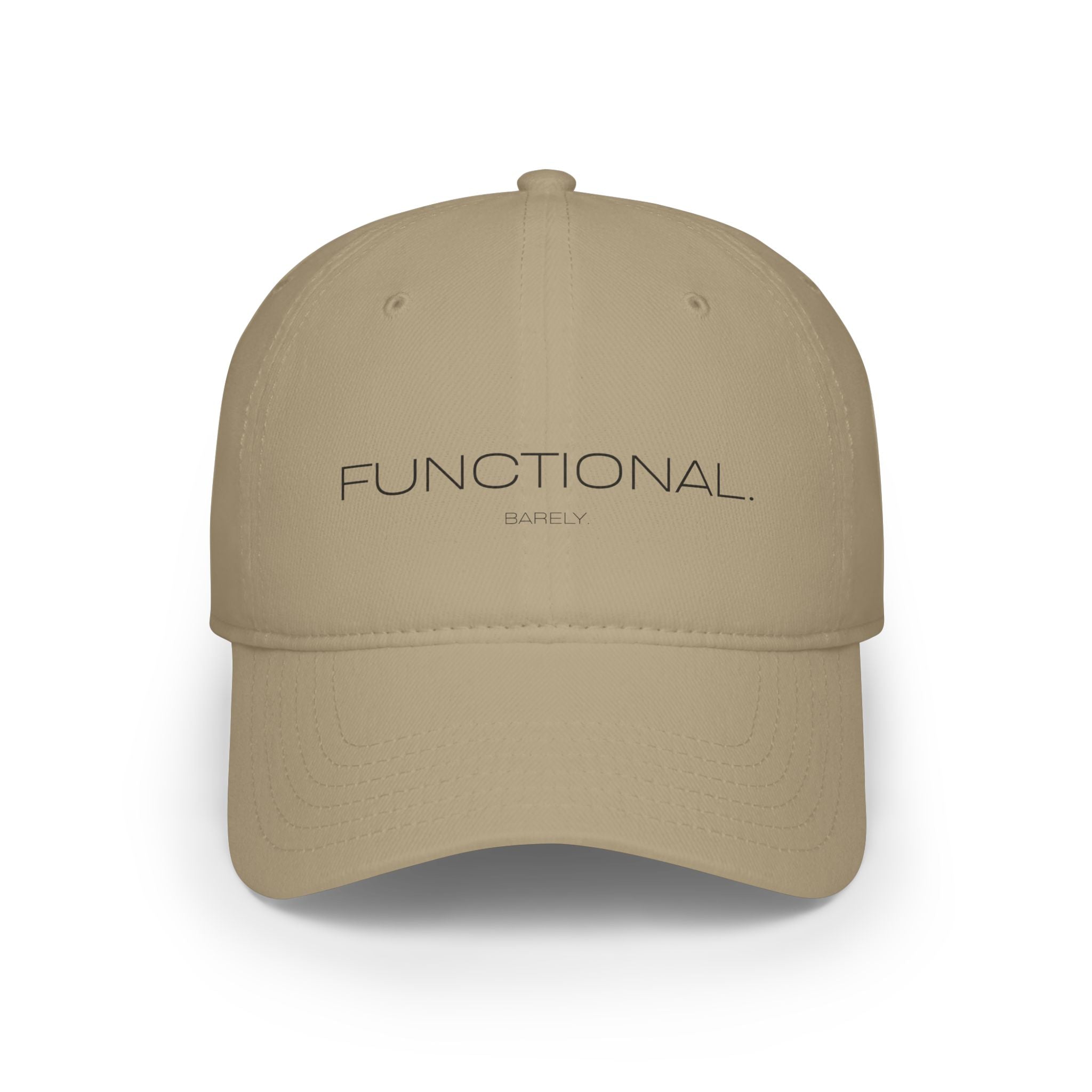 Functional Barely Subtle Overstimulated Hat — Low Profile Cotton Baseball Cap