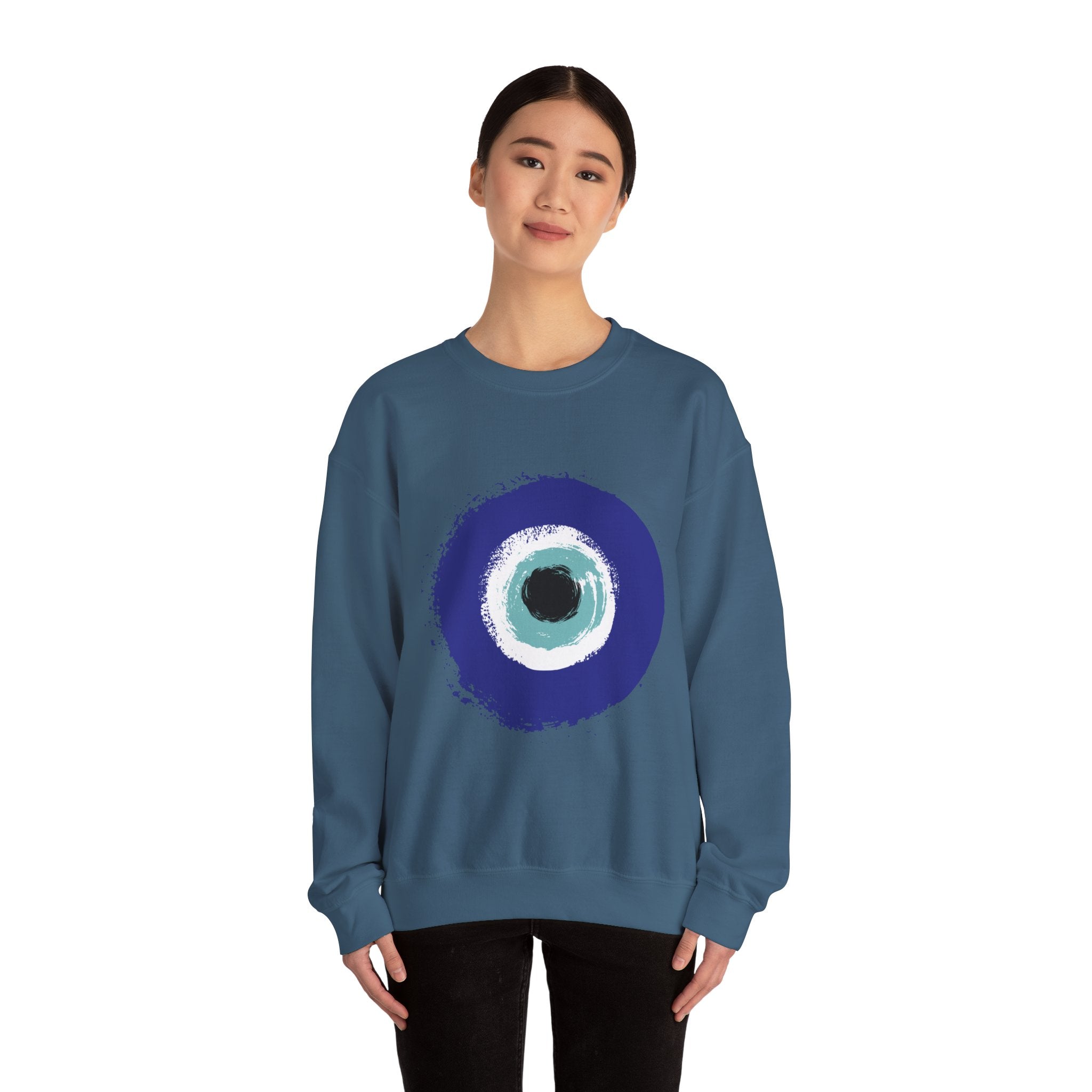 Evil Eye Sweatshirt | Protection Symbol Crewneck | Unisex Spiritual Graphic Sweatshirt