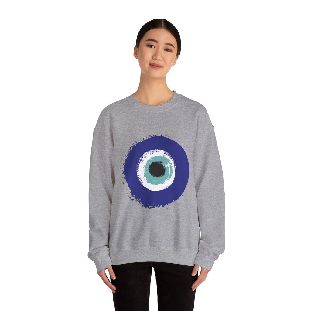 Evil Eye Sweatshirt | Protection Symbol Crewneck | Unisex Spiritual Graphic Sweatshirt