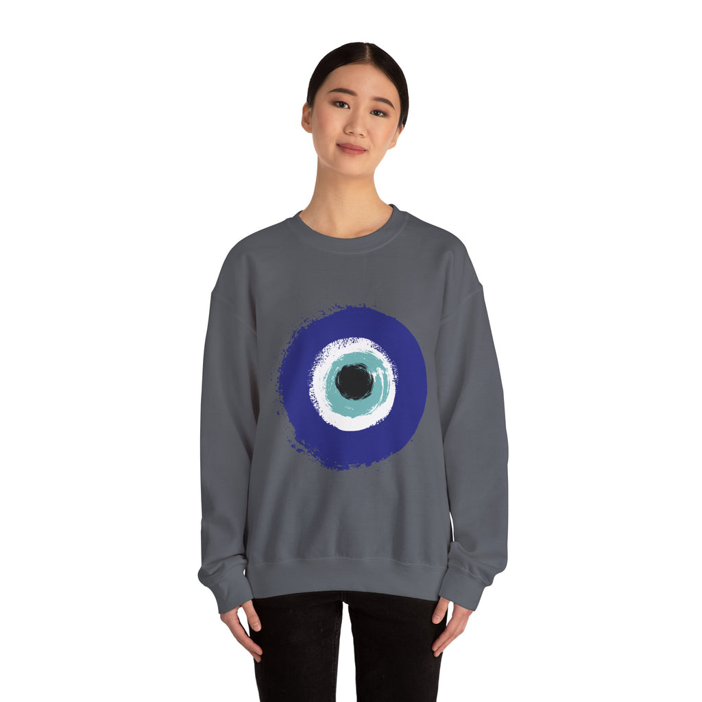 Evil Eye Sweatshirt | Protection Symbol Crewneck | Unisex Spiritual Graphic Sweatshirt